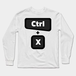 Ctrl + X  - Computer Programming - Light Color Long Sleeve T-Shirt